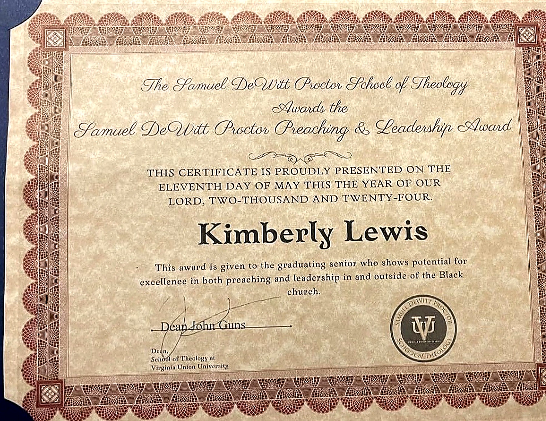 Samuel DeWitt Proctor award